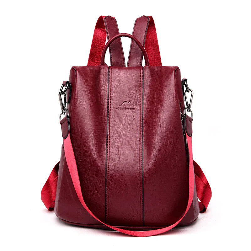 Mochila Avery Feminina de Couro com Design Antifurto