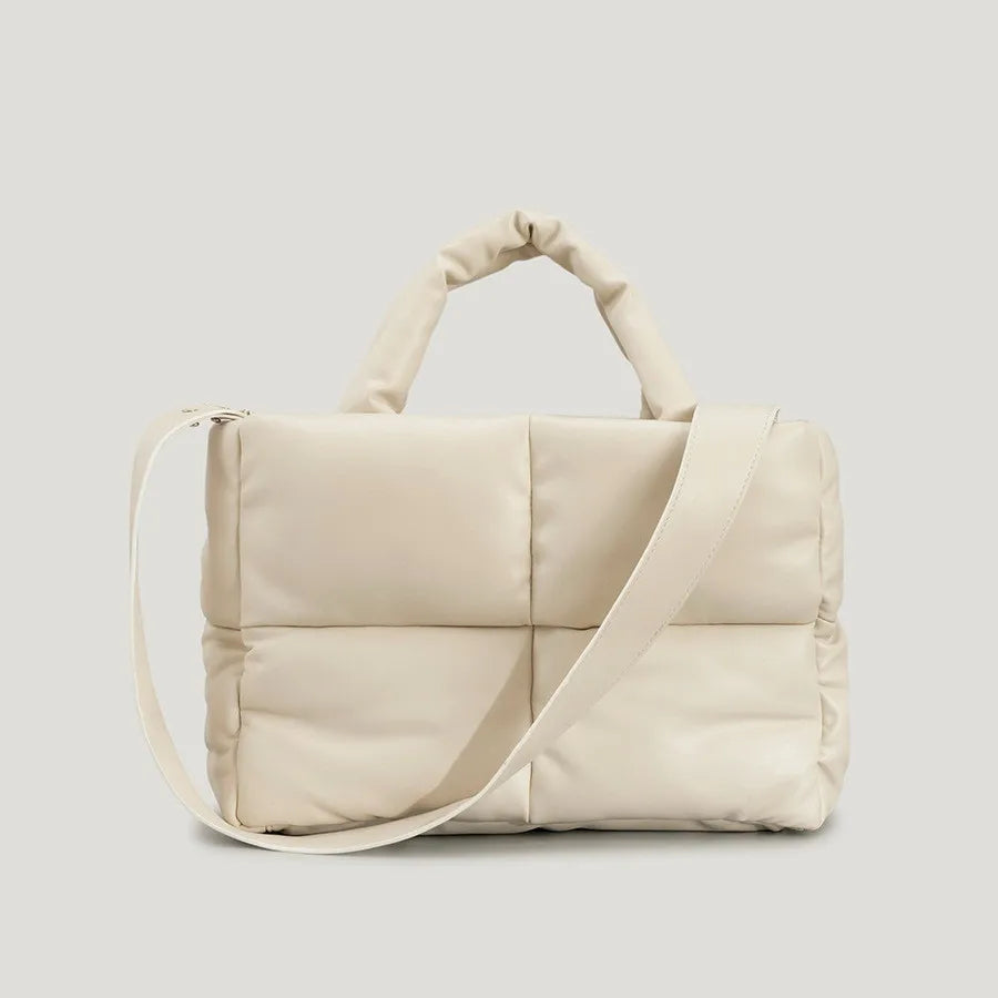 Bolsa Tamira Tote de Couro Puffer