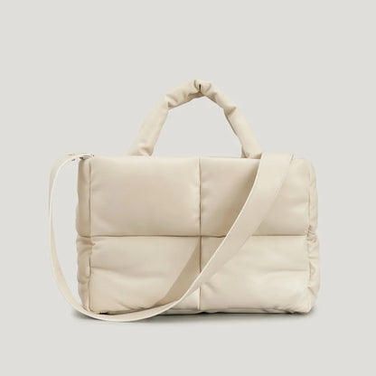 Bolsa Tamira Tote de Couro Puffer