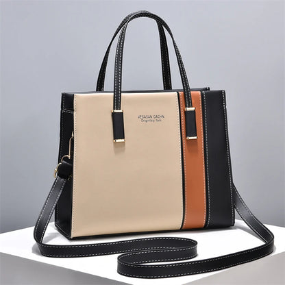 Bolsa Eva de Ombro em Couro Patchwork