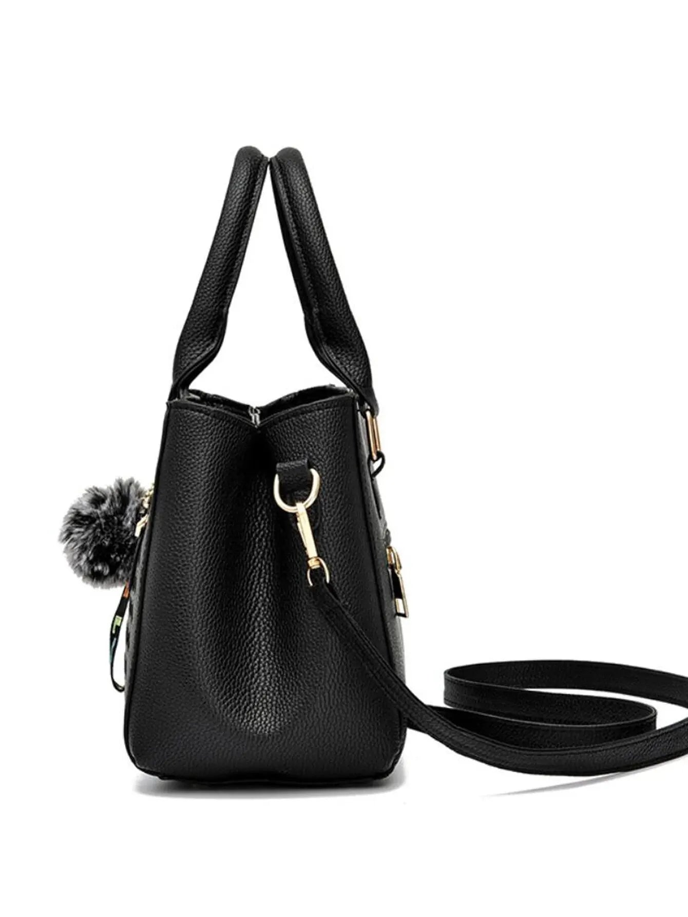 Bolsa Kristen Feminina Média Transversal com Bordado