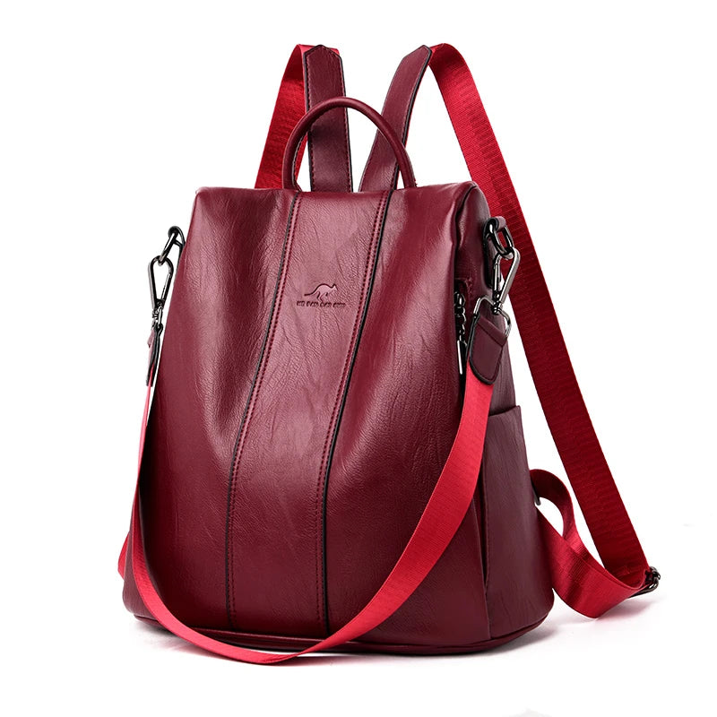 Mochila Avery Feminina de Couro com Design Antifurto
