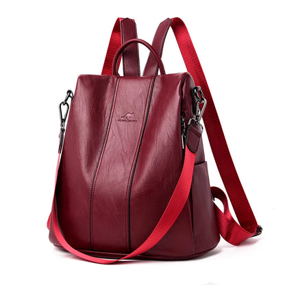 Mochila Avery Feminina de Couro com Design Antifurto