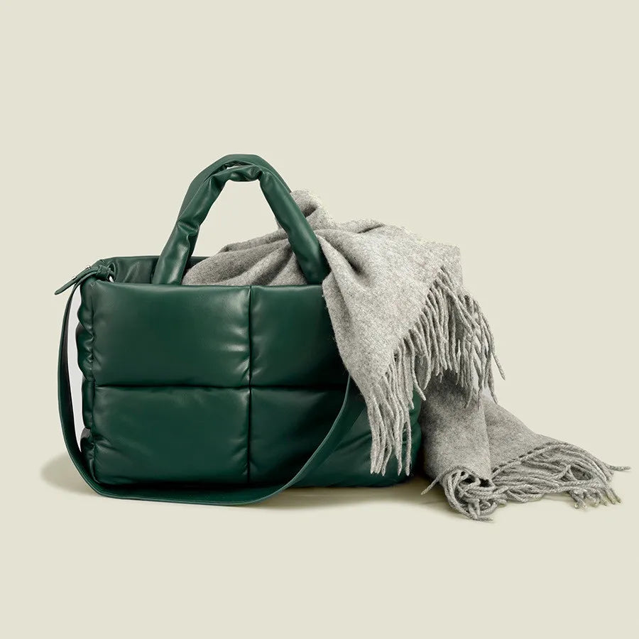 Bolsa Tamira Tote de Couro Puffer
