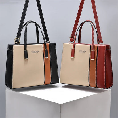 Bolsa Eva de Ombro em Couro Patchwork