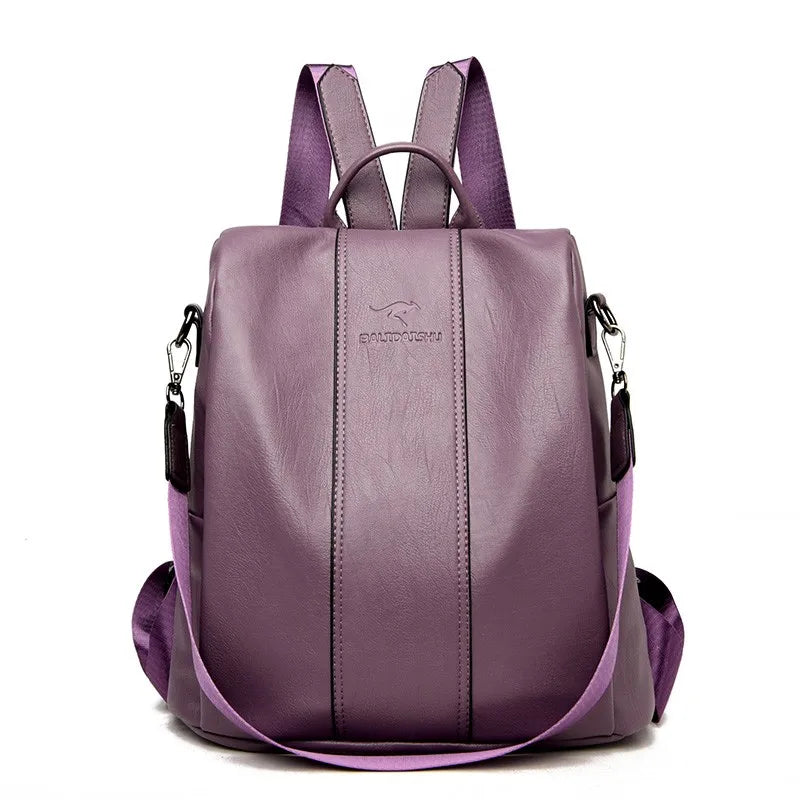 Mochila Avery Feminina de Couro com Design Antifurto