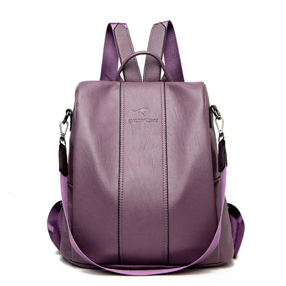 Mochila Avery Feminina de Couro com Design Antifurto