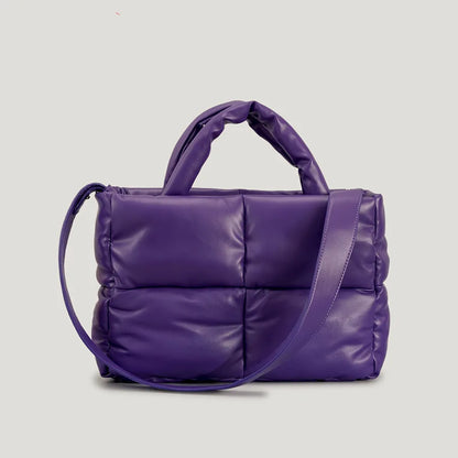 Bolsa Tamira Tote de Couro Puffer