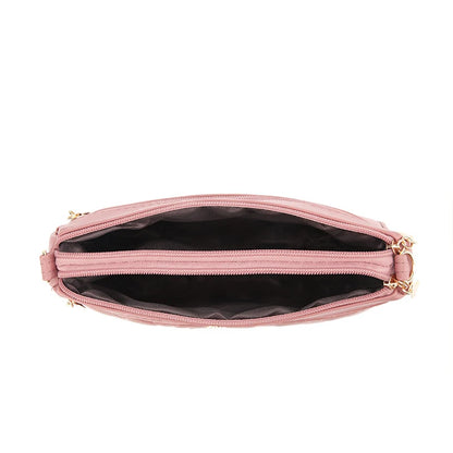 Bolsa Emery de Couro com Alça Transversal e Zíper