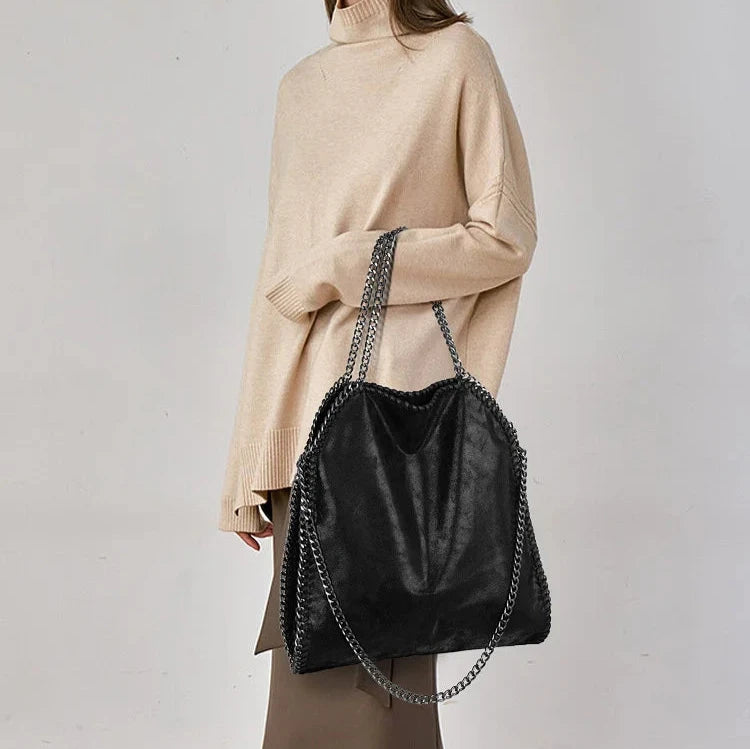 Bolsa Elise de Ombro com Alça de Corrente