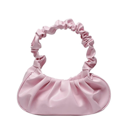 Bolsa Ruffle Shopper Puff em Couro