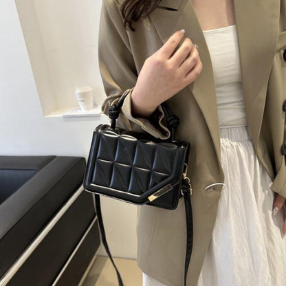 Bolsa Morgana Feminina de Couro com Padrão Xadrez