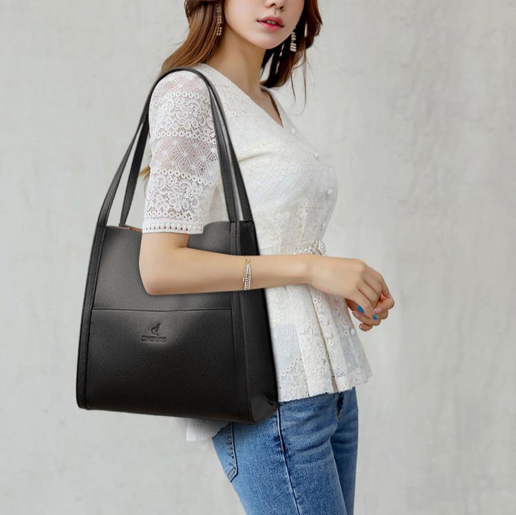 Bolsa Ivy Feminina Minimalista com Compartimentos Internos