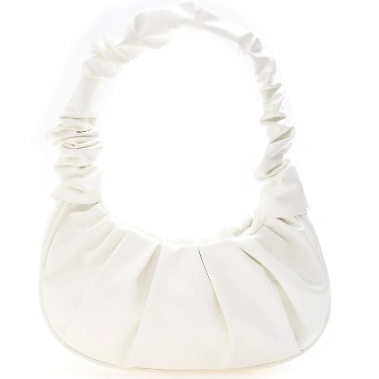 Bolsa Ruffle Shopper Puff em Couro