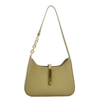 Bolsa Elowen de Ombro Compacta de Couro com Fechadura Magnética