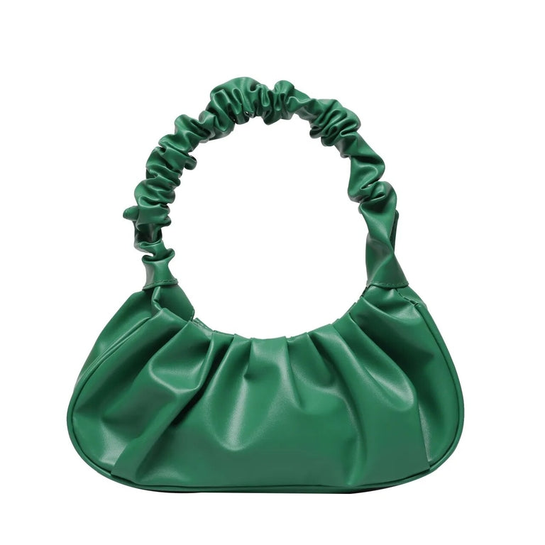 Bolsa Ruffle Shopper Puff em Couro