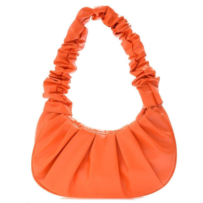 Bolsa Ruffle Shopper Puff em Couro