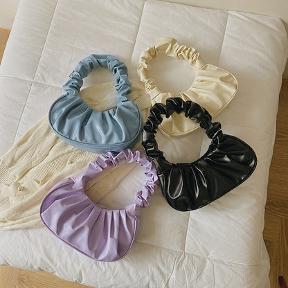Bolsa Ruffle Shopper Puff em Couro
