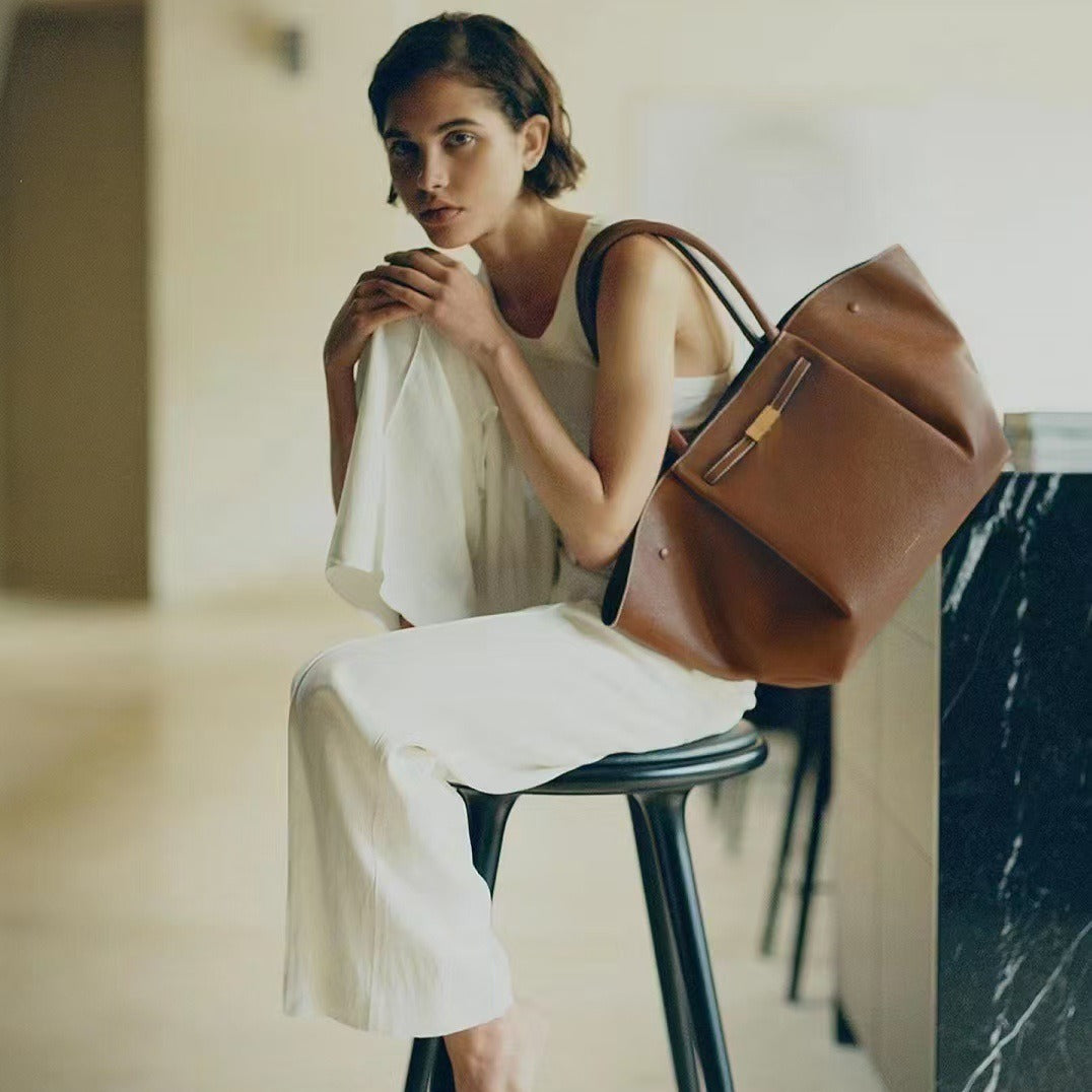 Bolsa New York Tote de Couro Dobrado