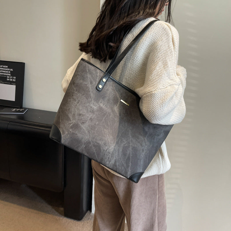 Bolsa Davina Tote Grande de Algodão e Couro