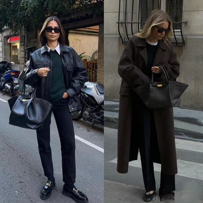 Bolsa New York Tote de Couro Dobrado