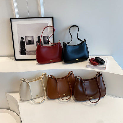 Bolsa Calista de Ombro Pequena de Couro
