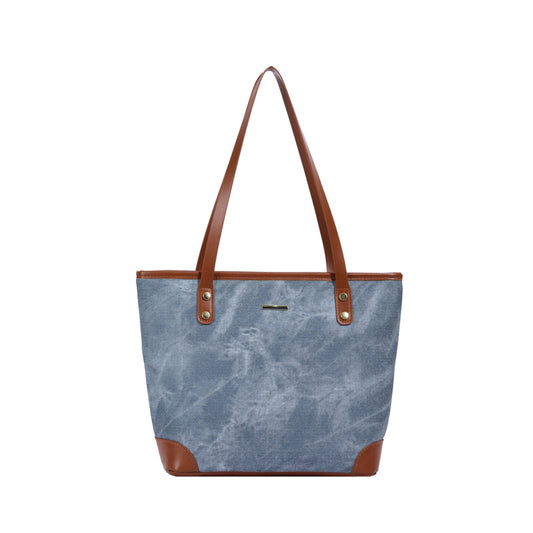 Bolsa Davina Tote Grande de Algodão e Couro