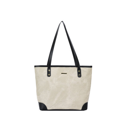 Bolsa Davina Tote Grande de Algodão e Couro