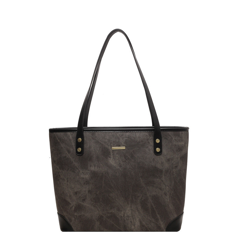 Bolsa Davina Tote Grande de Algodão e Couro