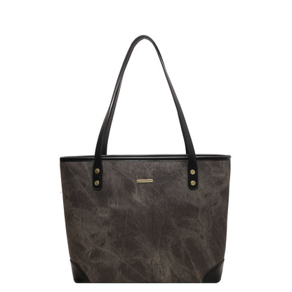 Bolsa Davina Tote Grande de Algodão e Couro