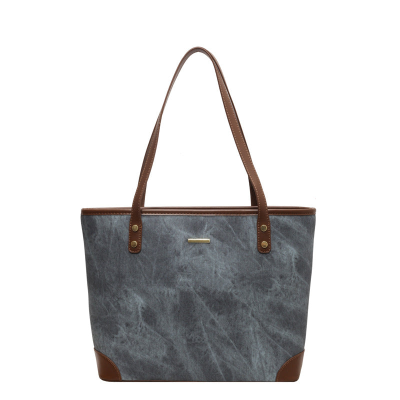 Bolsa Davina Tote Grande de Algodão e Couro