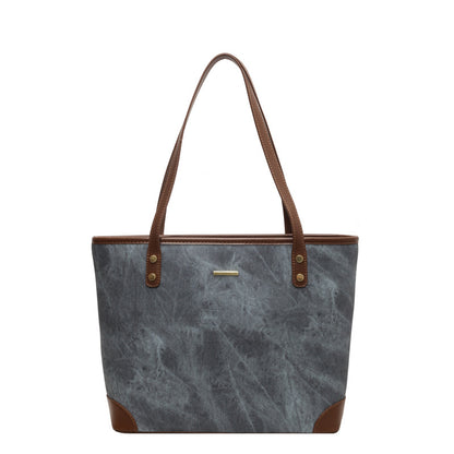 Bolsa Davina Tote Grande de Algodão e Couro