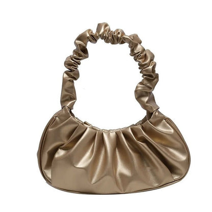 Bolsa Ruffle Shopper Puff em Couro