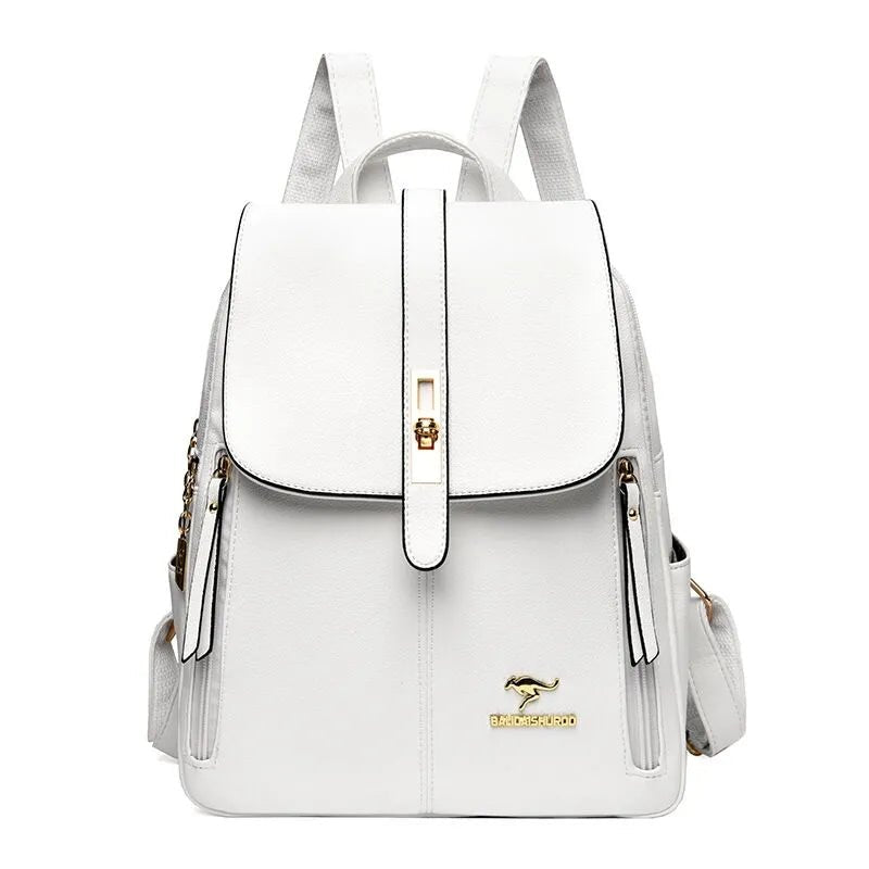 Bolsa Mochila de Couro Multicompartimentos - La Rouge