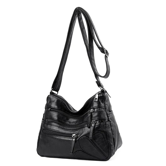 Bolsa Zipper Lovers de Couro Multi Compartimentos - La Rouge