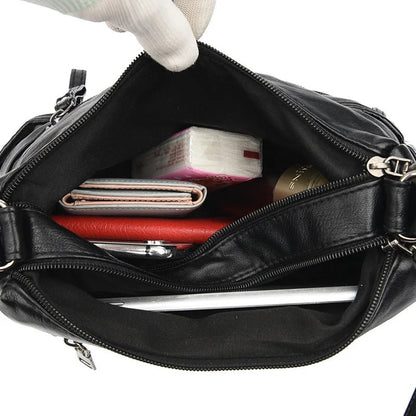 Bolsa Zipper Lovers de Couro Multi Compartimentos - La Rouge